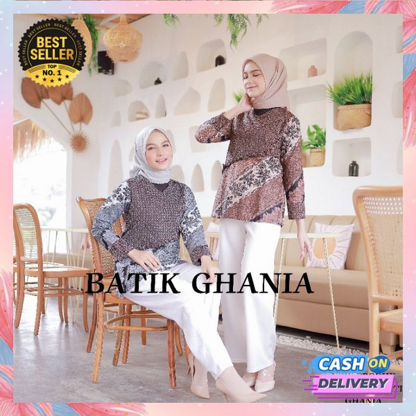 Atasan Cewe Fashionable Blouse Dewasa Casual Atsan Cewek Formal Atasan Wanita Terbaru Baju Batik Kek