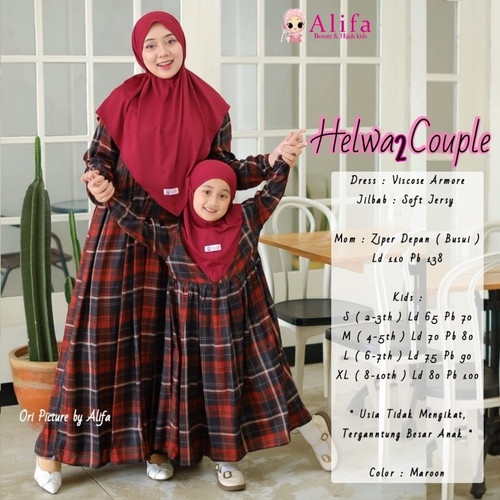 baju gamis dress sarimbit couple mom kids ori alifa baju ibu anak helwa couple terbaru sarimbit ibu 