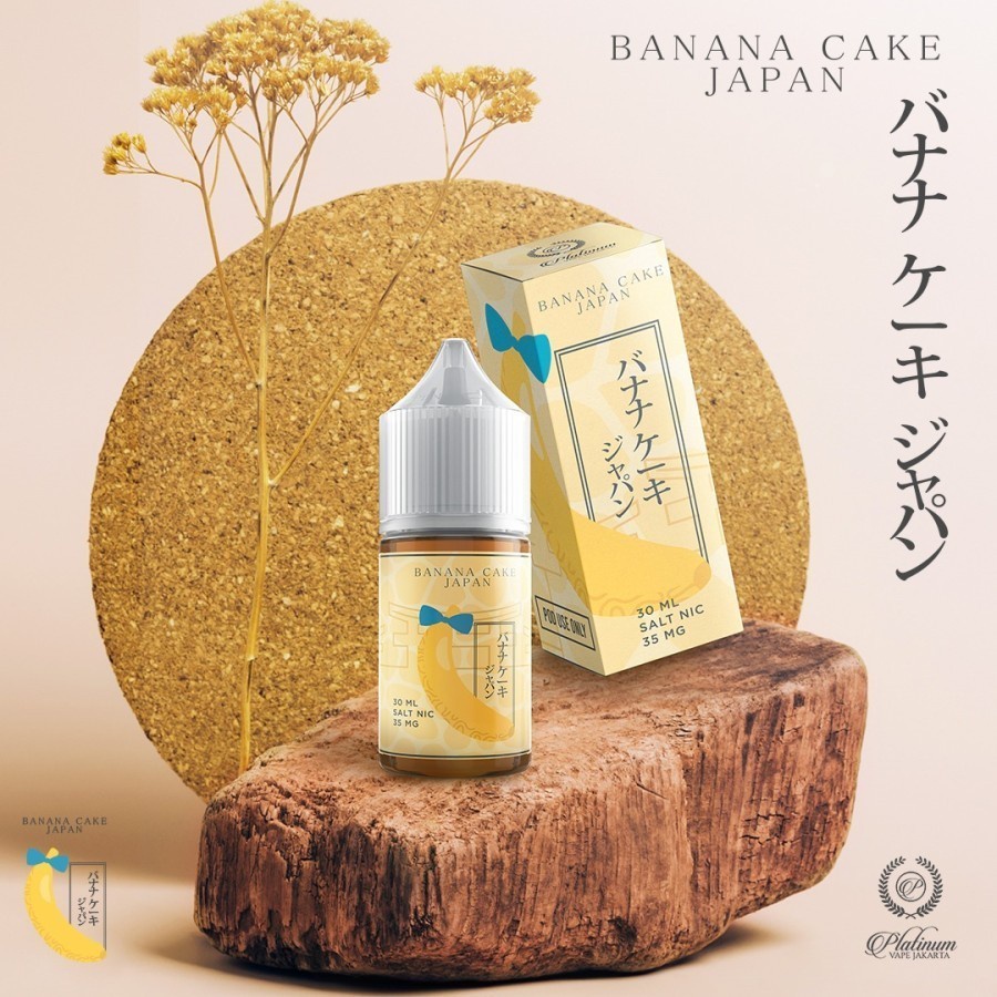 Banana Cake Japan Salt Nic USA 30ML by Q Tokyo x Platinum Vape