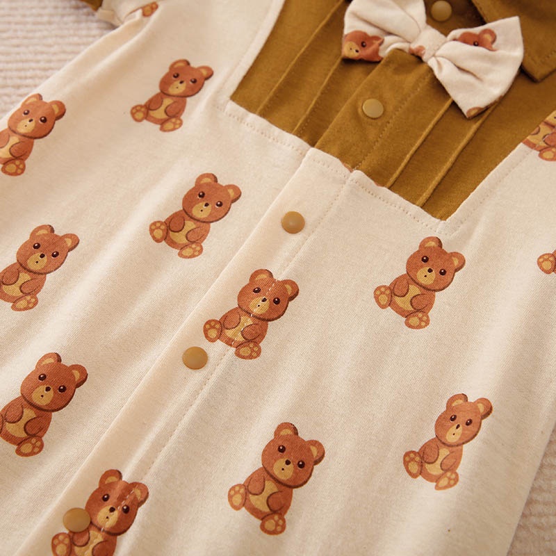 COD- Jumper anak anak unisex Lengan pendek MOTIF BEAR BWORN LUCU/ jumper korea USIA 0-24 BULAN