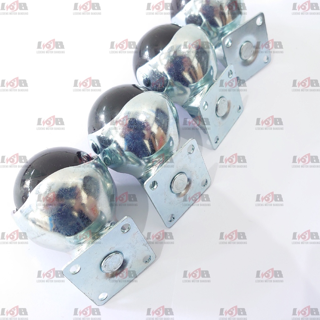 Roda Caster Bulat PVC Etalase Meja Kursi Sofa Lemari Kastor Bola isi 4pcs