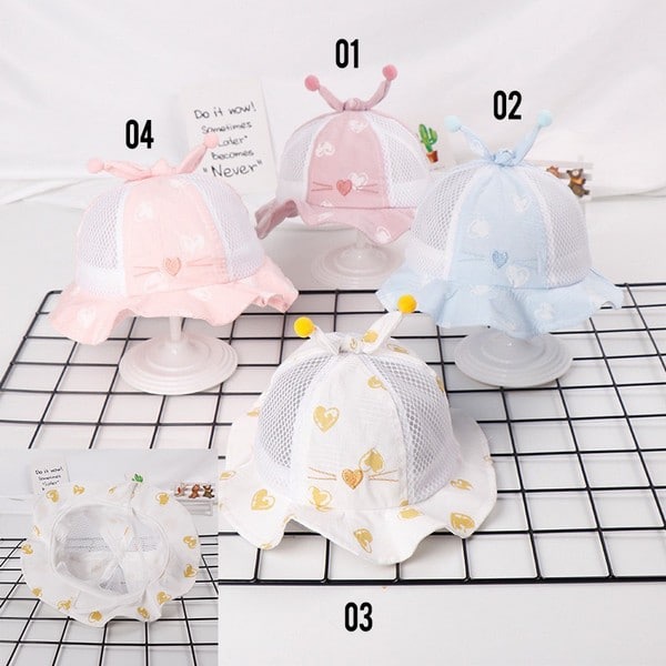 LID8009 - TOPI ANAK MOTIF KUCING TOPI FASHION BABY HAT