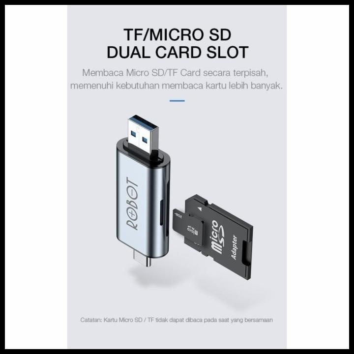 Robot Otg Card Reader Type C 2In1 Card Reader Usb 3.0 Card Reader Otg