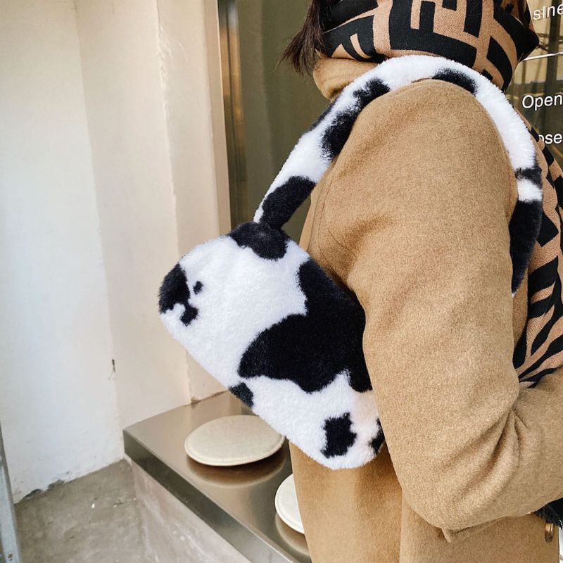 Fluffy Shoulder Bag/Tas Bahu Bulu/Shoulder Bag Sapi