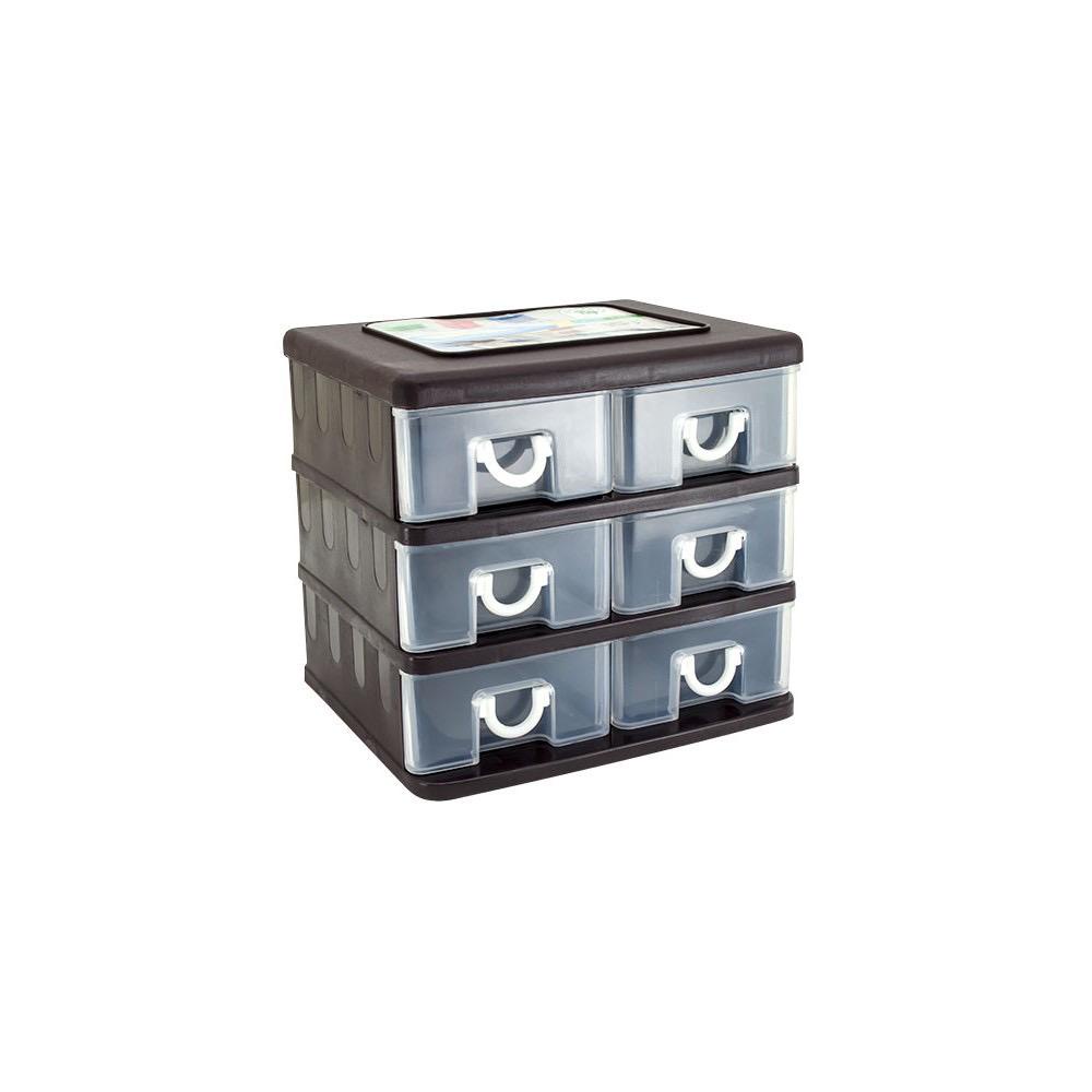 GREEN LEAF 7906 LACI MINI CONTAINER 3 SUSUN / RAK CABINET STORAGE BOX / KOTAK PENYIMPANAN BARANG