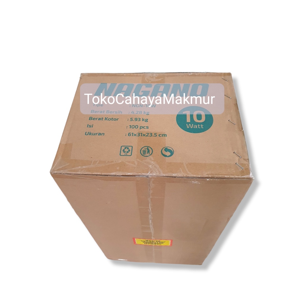 Lampu Bohlam LED Capsule Kapsul Nagano 10w 10watt Cahaya Putih 1 DUS 100Pcs