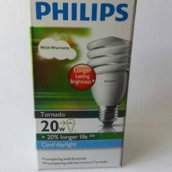 Terkini GV8EK Lampu philips tornado 20watt 65 Pasti Murah