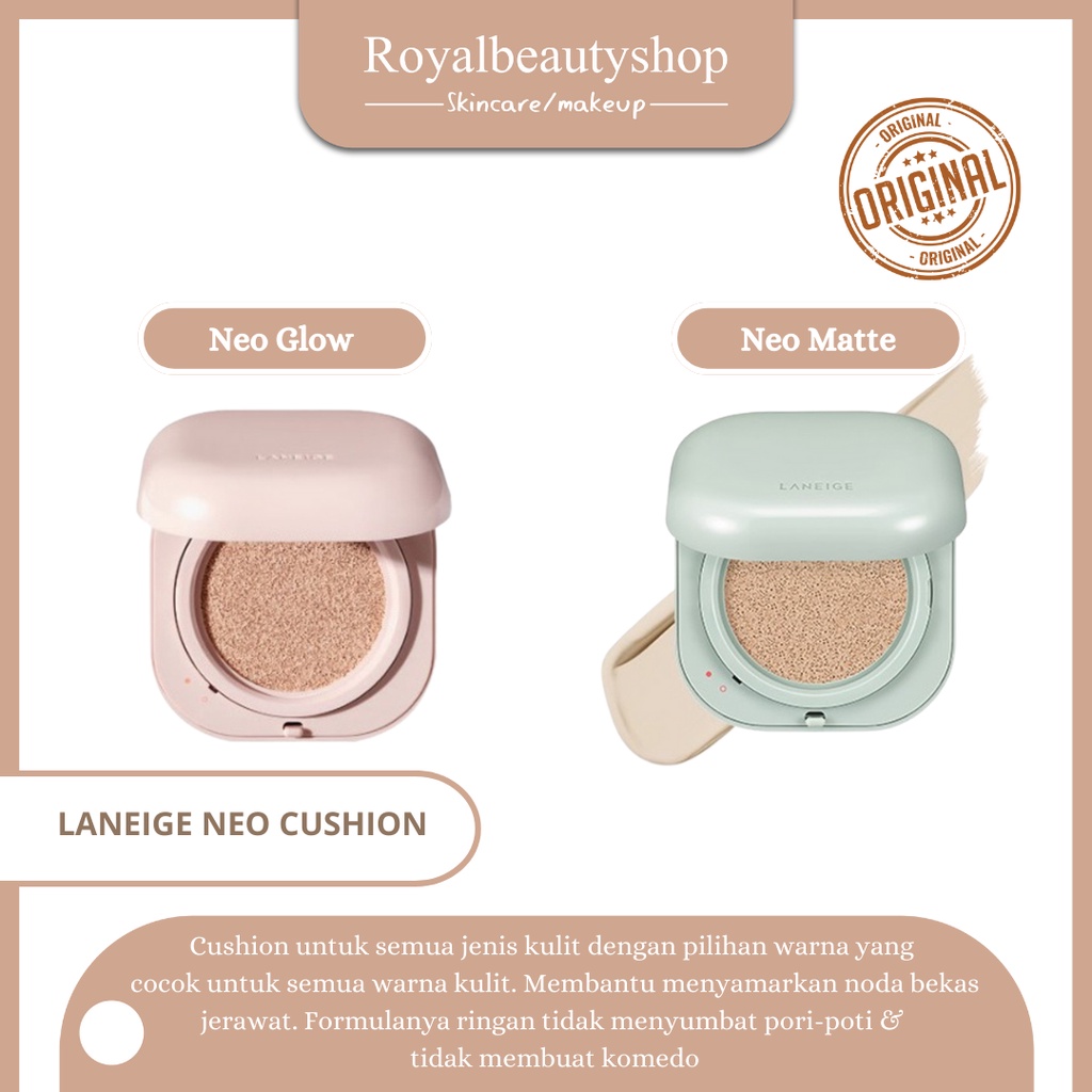 Laneige Neo Cushion Glow / Neo Cushion Matte FULL SET 15g*2 / NEW NEO DOT