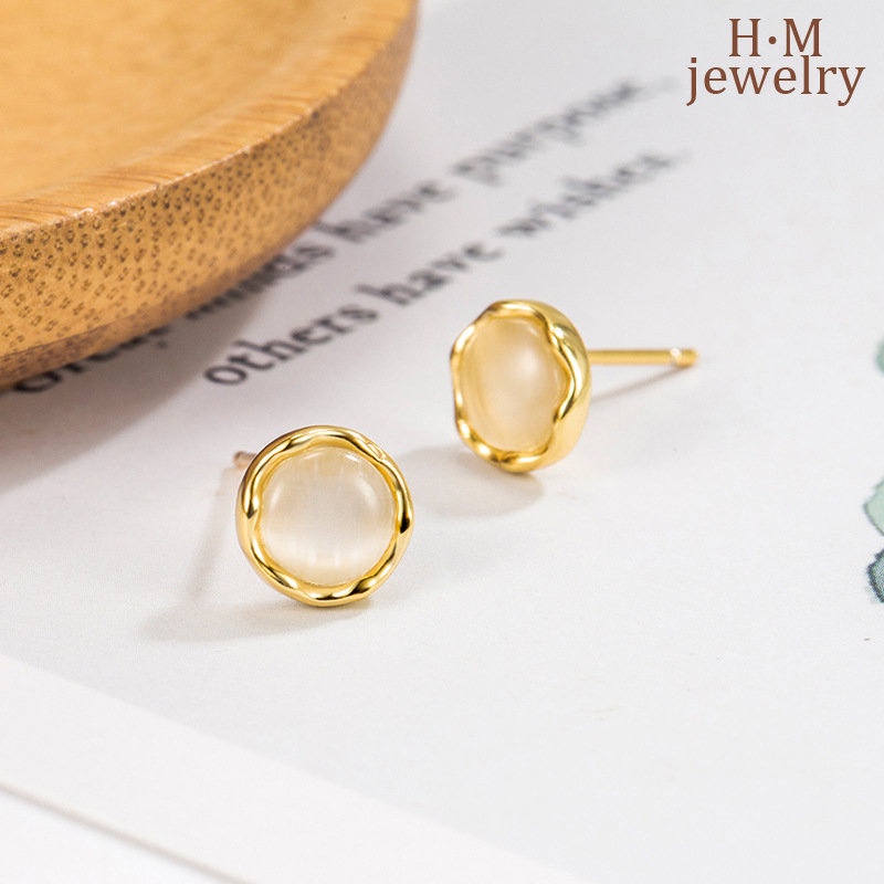 Anting Tusuk Batu Opal Kecil High-End Untuk Wanita 2022