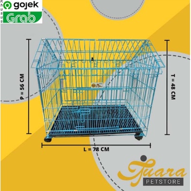 Gosend Kandang Kucing Anjing Kelinci Sugar Glide Bentuk Rumah knowdown - 52X60X44