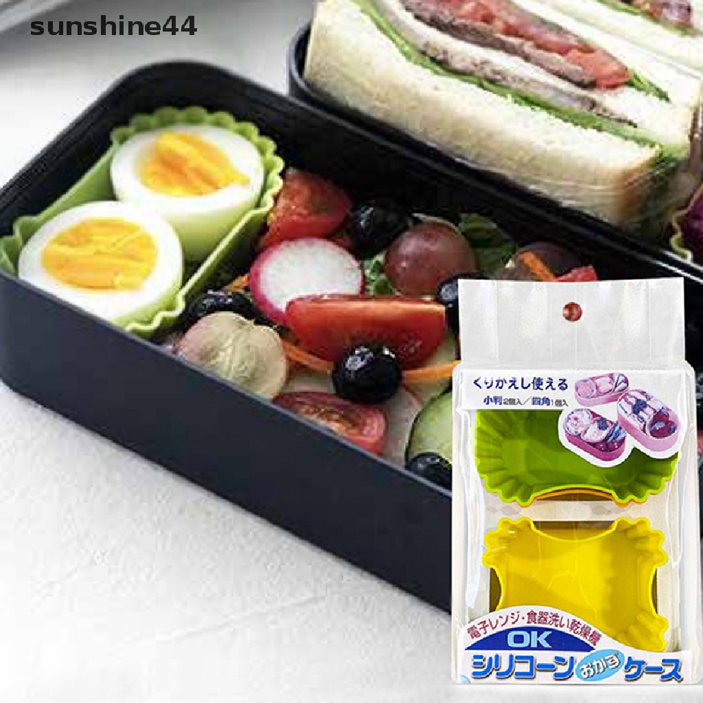 Sunshine 3pcs / Set Cetakan Kue / Bento Bentuk Cangkir Untuk Dapur