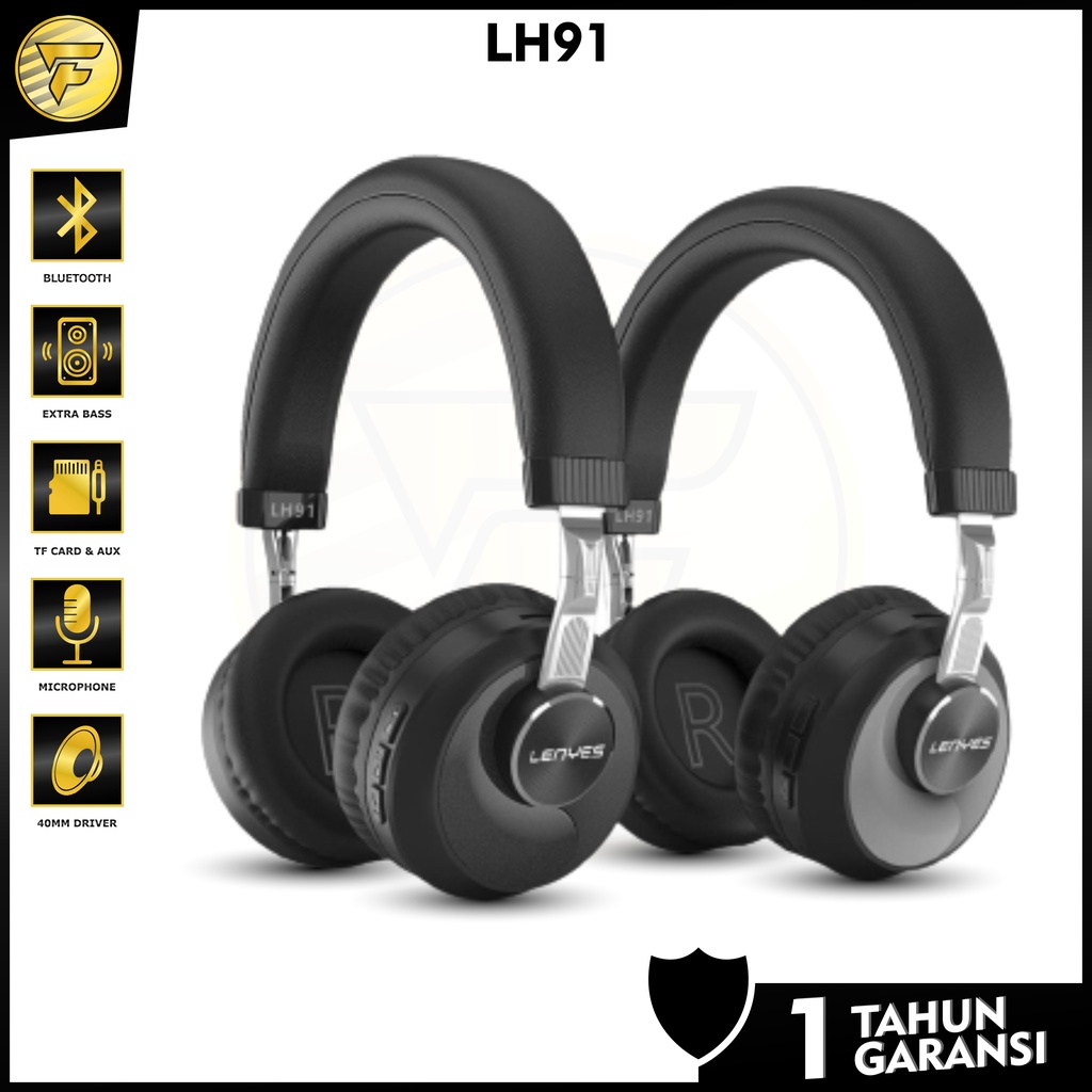 LENYES LH91 PRO Headphone Bluetooth HEAVY BASS wireless stereo headset bando microphone original