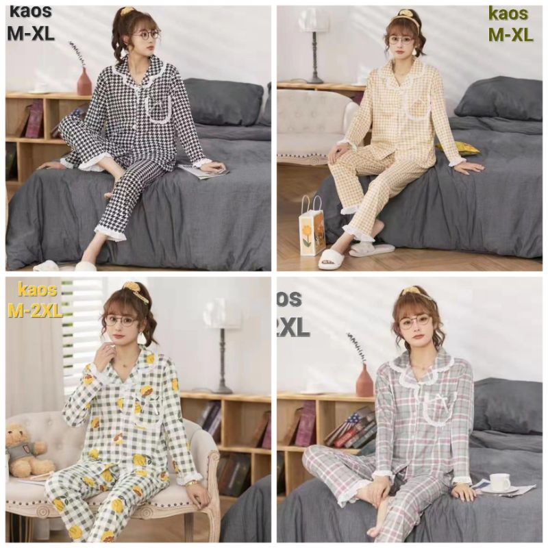 Piyama wanita import fashion wanita baju tidur wanita C07-A2