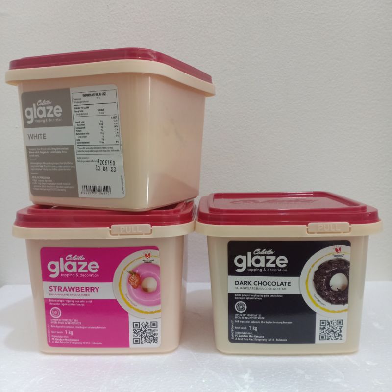 

COLATTA DIP GLAZE 1KG | TOPPING COLATTA GLAZE ( Banana / Cappuccino / Dark / Green Tea / Strawberry / Tiramisu / White )