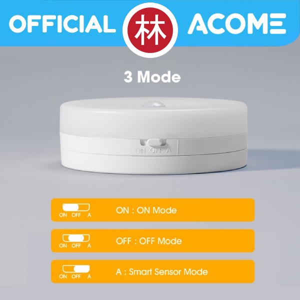 ACOME ANL01 Induction Night Light Auto LED Light Lampu Malam Otomatis
