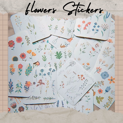 

[PART 1] Flowers Sticker | stiker bunga | stiker rustic | stiker aesthetic flowers| stiker jurnal