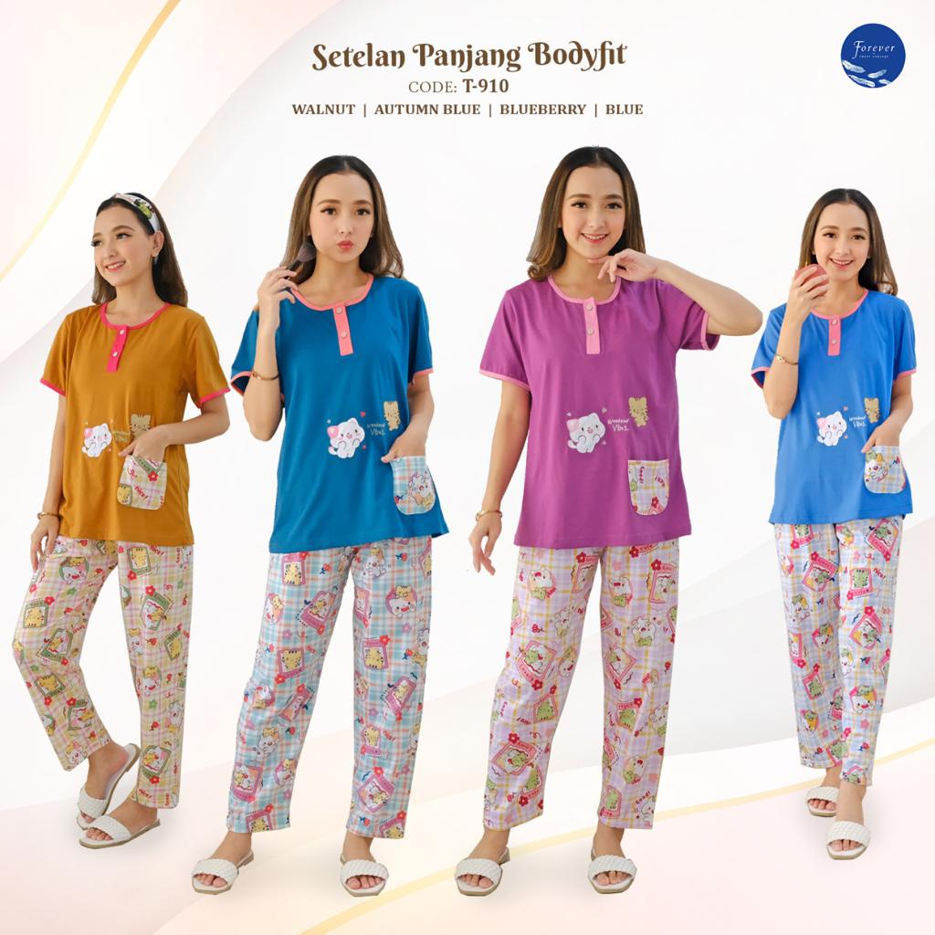 Babydoll Panjang Bodyfit Forever (Cute Cat)