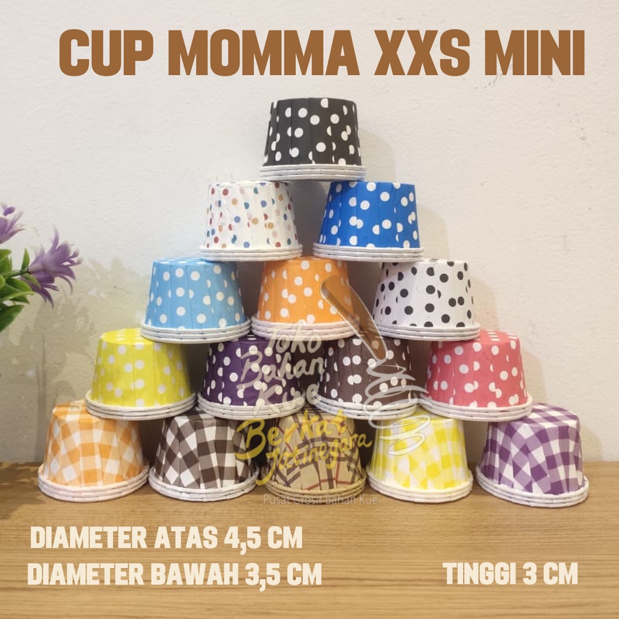 CUP EXTRA MINI MOMMA ISI 100 PCS / CUP CAKE XXS MINI