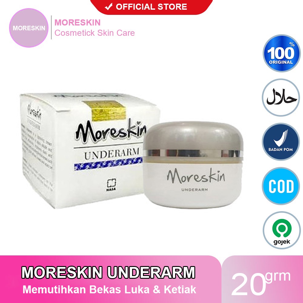 Moreskin Underarm Nasa Krim Pemutih Ketiak - Cream Bekas Luka - Koreng | Moreskin Nasa Resmi