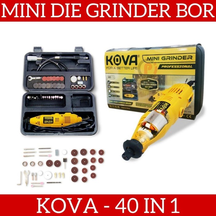 KOVA Mini Grinder Tuner Bor Botol Mini Set Plus Box 40 Pcs Aksesoris