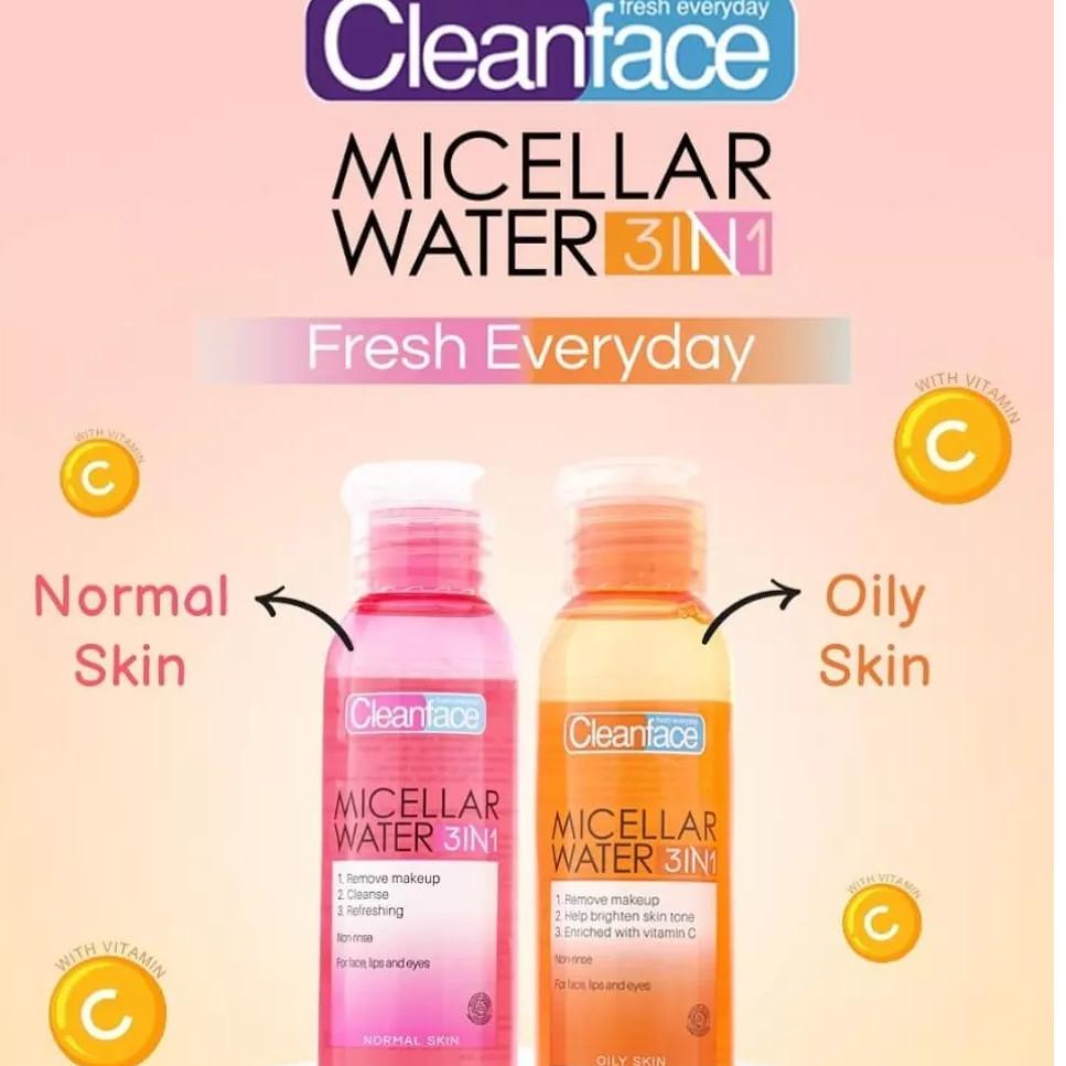 CLEANFACE SMOOTH TONER 50ML/ LIQUID FACIAL WASH 50ML / MICELLAR WATER  100ML/ CLEANSING BALM - CLEANFACE PURBASARI SKINCARE BPOM