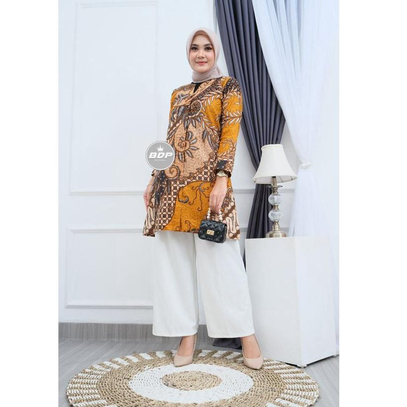 TKU.18Oc22υ • Dianputri - Tunik Batik Wanita Motif Senopati | Tunik Batik Kantor | Seragam batik