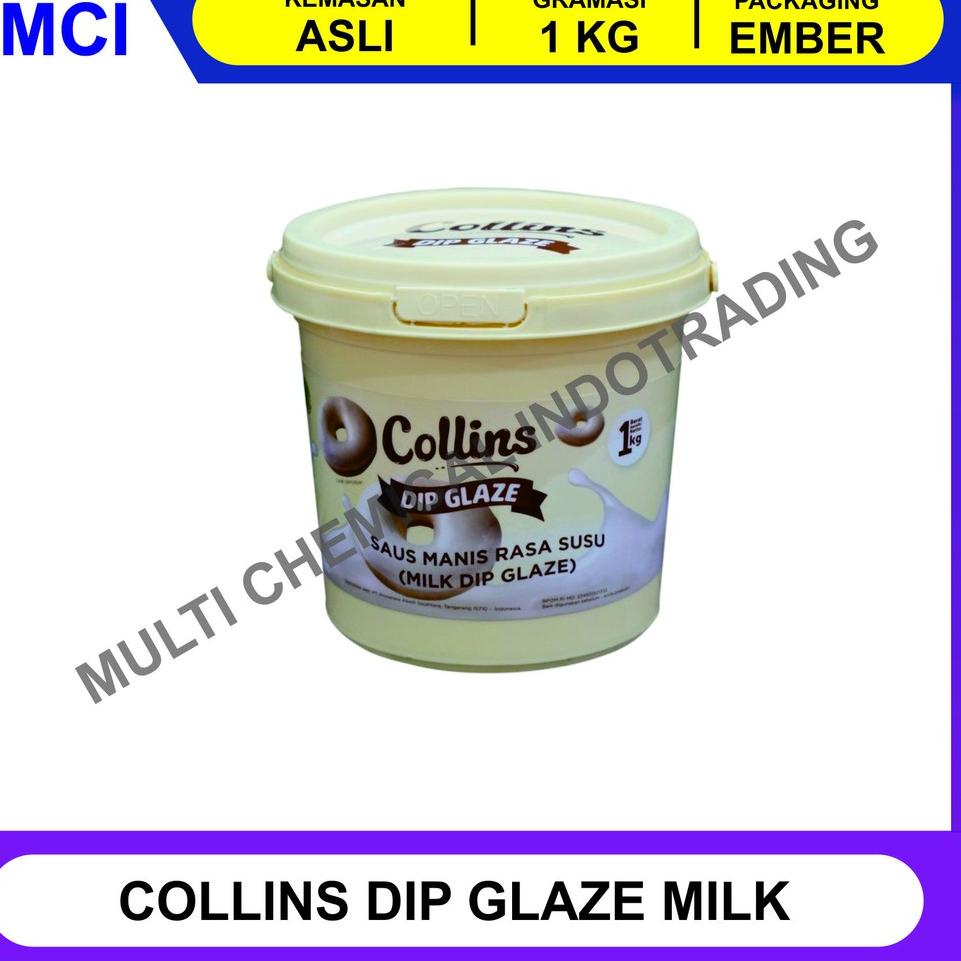 

TRCVv2V6--COLLINS DIP GLAZE 1 KG - TOPPING DONAT PISANG NUGGET - MILK SUSU