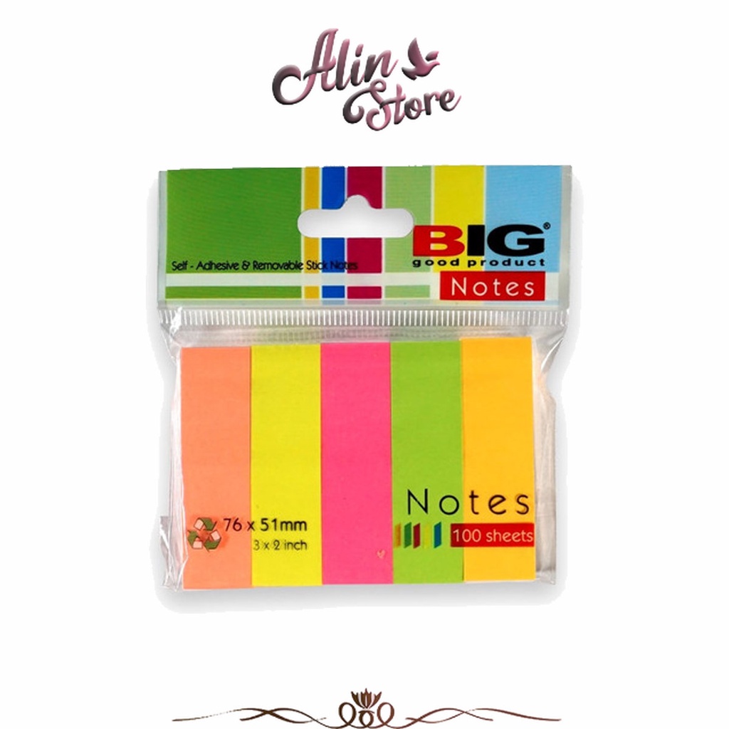 

Sticky Notes Tumpuk / Pembatas / Penanda Kertas 76x51 Index Big
