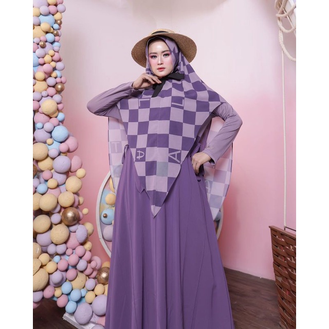 gamis monocrome syar'i by alqiblat