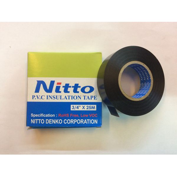 ISOLASI KABEL LISTRIK NITTO 25 m SELOTIP TAPE Nitto 25 meter