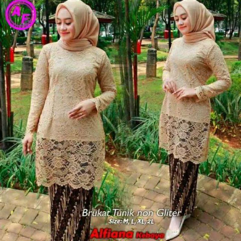 ATASAN KEBAYA BROKAT M-LD.120 JUMBO LILAC SAGE TUNIK PADANG KEBAYA  BRIDESMAID