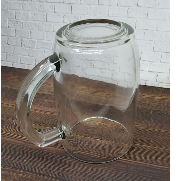 Promo Menarik--GELAS GAGANG KACA BESAR POLOS 6 PCS GELAS GAGANG BELING