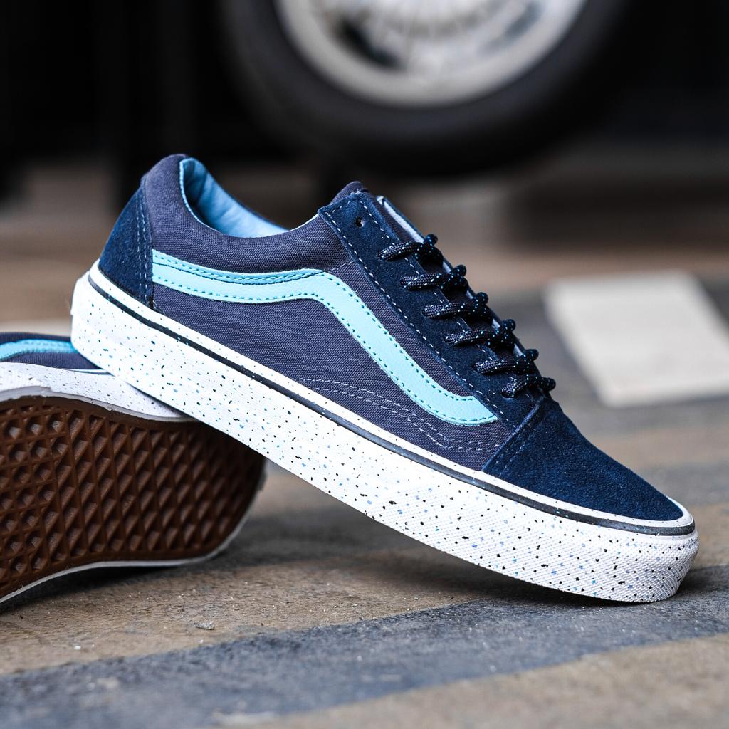 VANS OLDSKOOL SPECKLE DRESS BLUE/TRUE WHITE ORIGINAL 100%