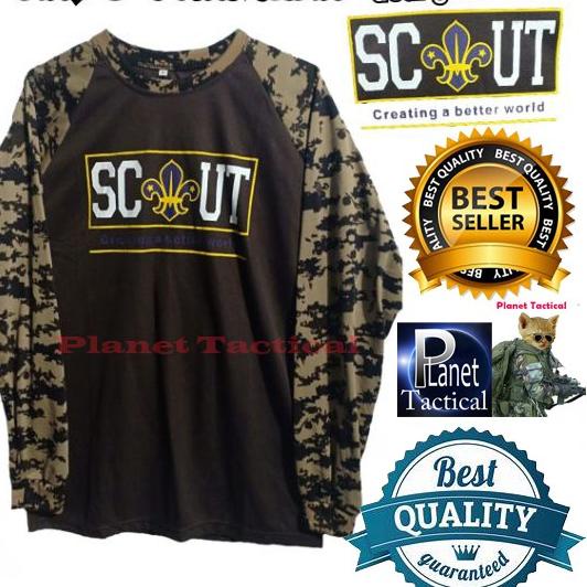➩cp Stok Banyak➩ Kaos Baju PDL Loreng Pramuka SCOUT 74 ➩