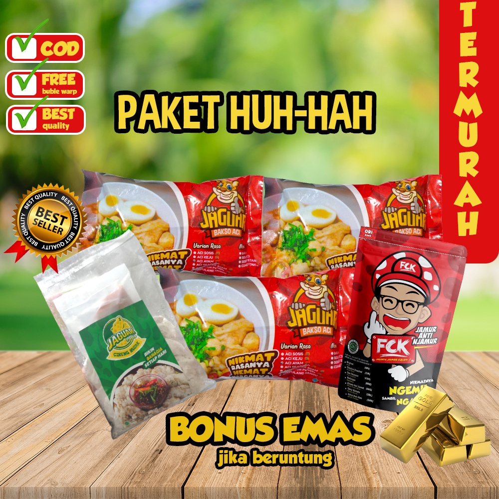 PAKET HUH - HAH (BASO ACI BAKSO ACI, TULANG RANGUI, CIRENG RUJAK, SEBLAK INSTAN)