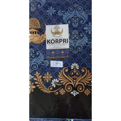 Kain Batik Korpri Terbaru 2022 Katun C50s By Sekar Bengawan Termurah