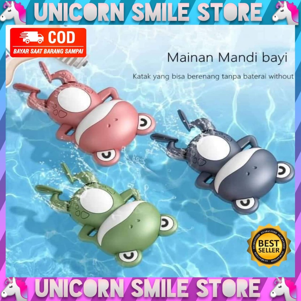 MAINAN ANAK MANDI KATAK BERENANG BERGERAK / MAINAN KODOK KATAK BERENANG MANDI PROMO TERMURAH CODBere