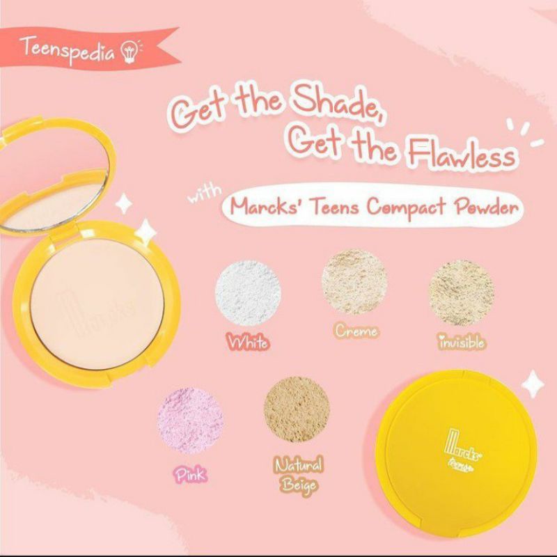 Marcks teens Compact powder 12 gr bedak padat || marcks teens || marcks bedak || marcks bedak padat || marcks