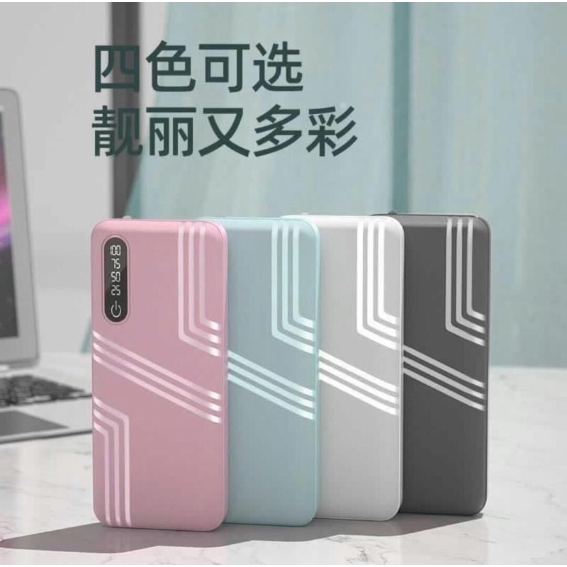 [NEW] POWERBANK SMART MACARON 3 USB + LED LIGHT 20.000 MAH FAST CHARGING