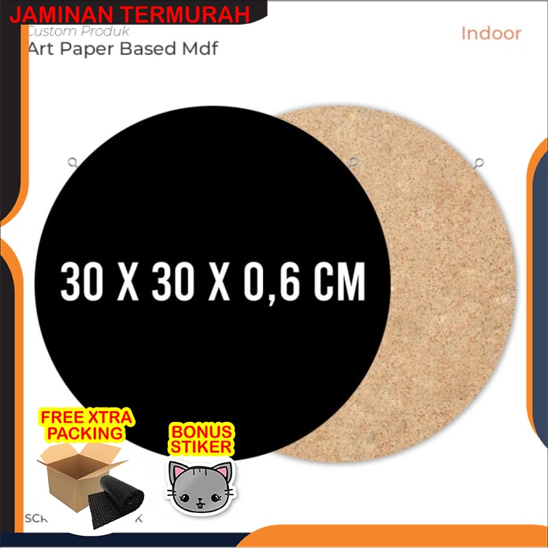 

Murah Custom Produk Papan Tanda Signage - MDF Lingkaran 30 cm Screw Eyes Keren