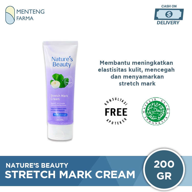 Nature's Beauty Stretch Mark Cream 200 Gr - Krim Penghilang Stretch Mark / Selulit