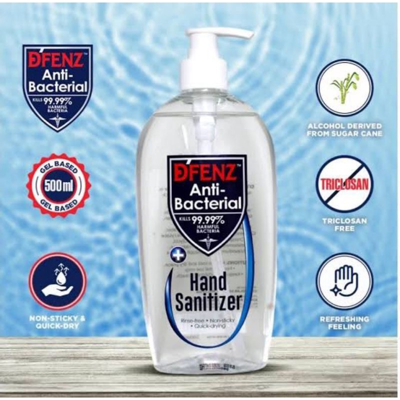 Dfenz Antibacterial Hand Sanitizer 500ml