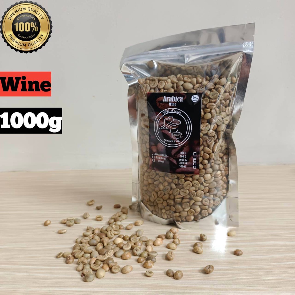 

Biji Kopi Greenbean Wine Robusta 1kg Best Premium Grade A++