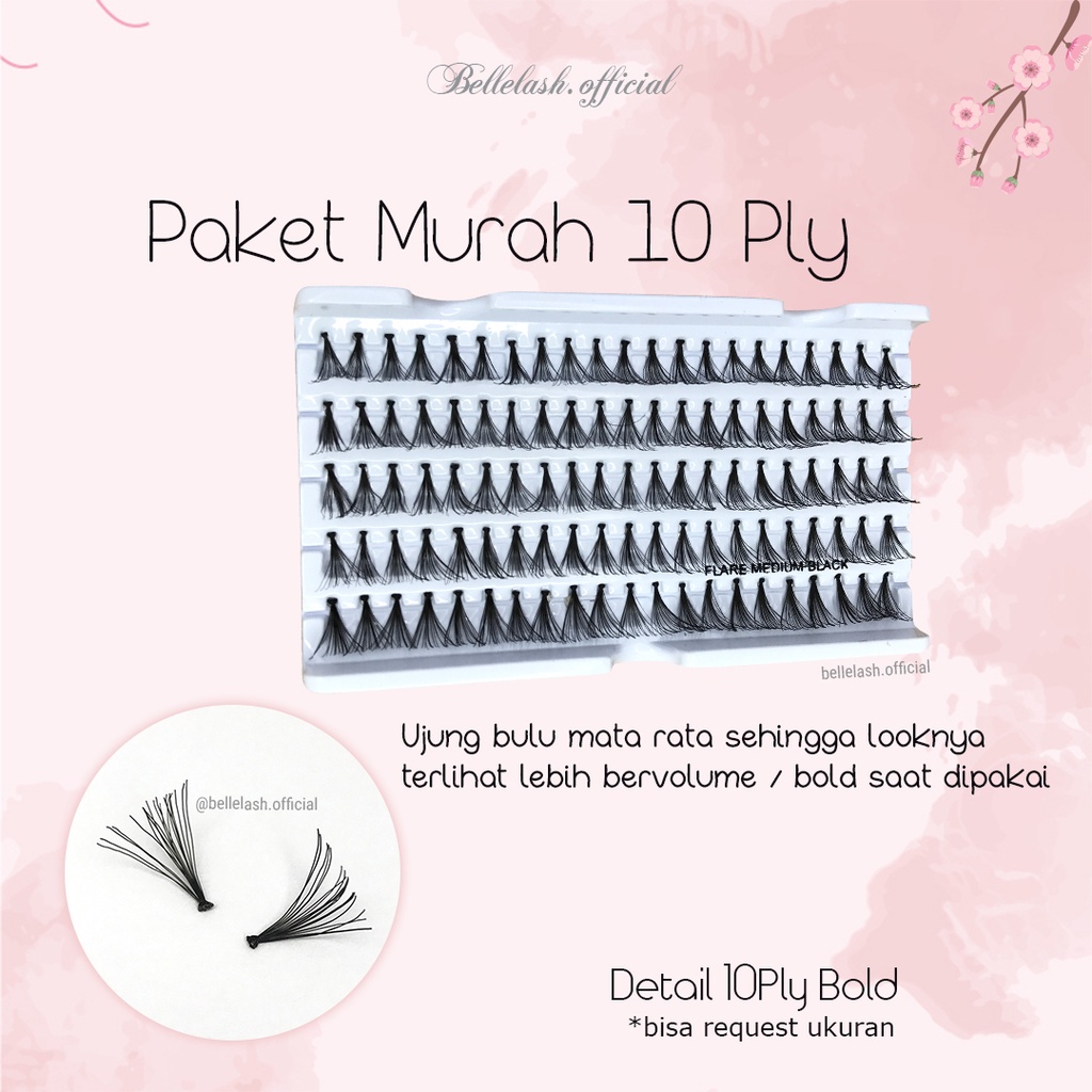 Paket Cantik Eyelash Extension Bulumata Tanam 10ply