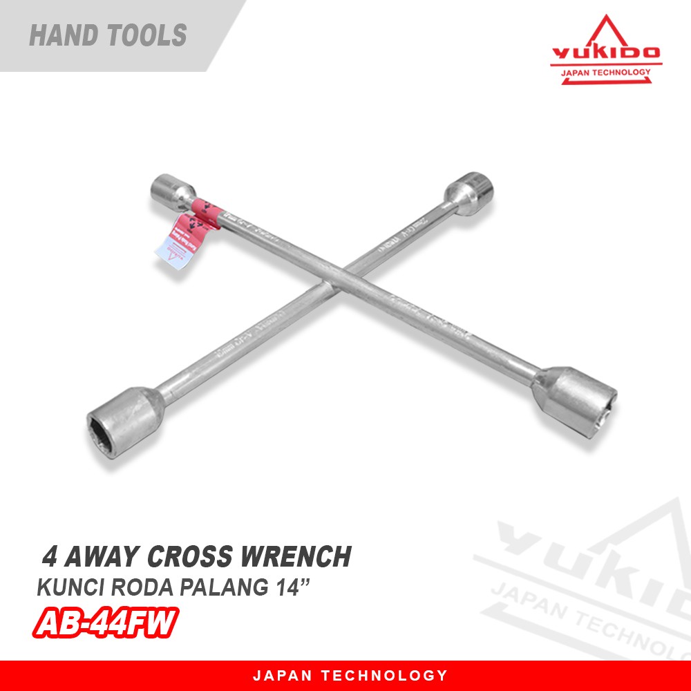 MURAH KUNCI PALANG BUKA BAN MOBIL / TRUK / BUS Kunci Roda Palang 4 Way Cross Wrench 14 (17x19x21x23mm) / Kunci Roda Mobil Palang JAPAN TECH