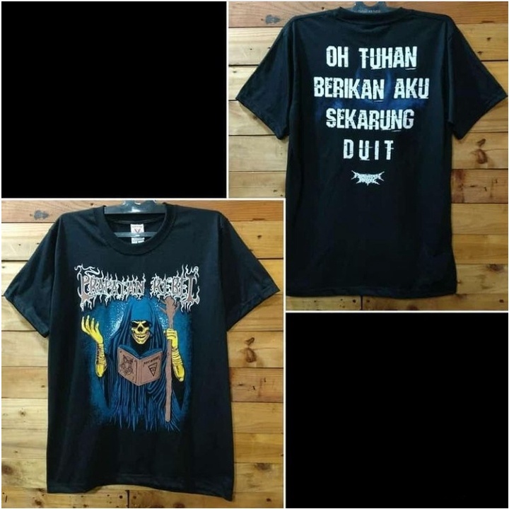 Kaos Prapatan Rebel Original/Baju Musik Metal Size M