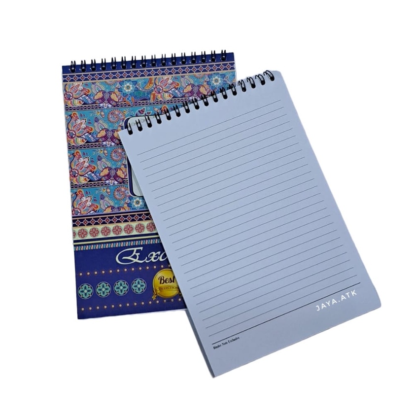 BUKU BLOCK NOTE A5 BATIK TEBAL 50 LBR BLOK NOTE SEMINAR RING ATAS NOTEPAD