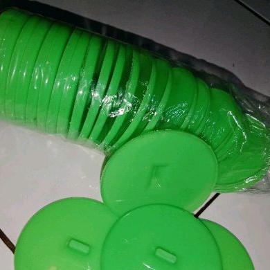 TUTUP GELAS PLASTIKK PER LUSIN HIJAU MURAH FREE BUBBLE MERIAH PACKING AMAN TUTUP