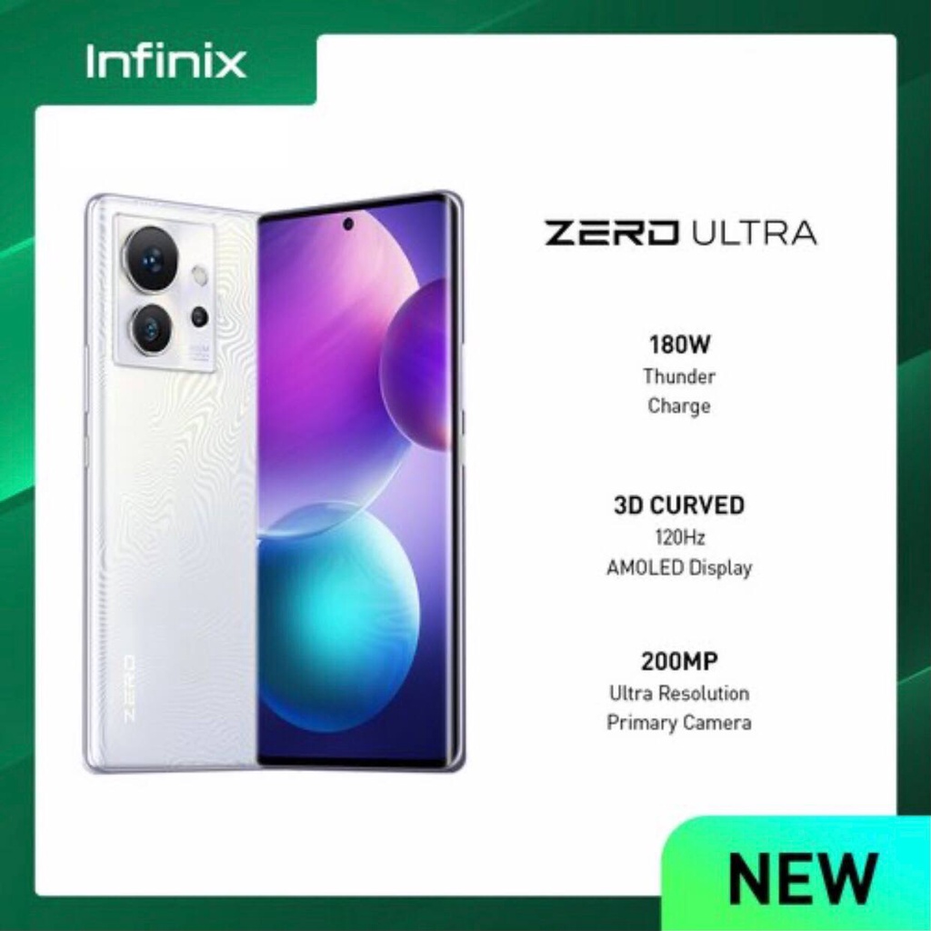 Infinix Zero Ultra 5G [8GB+256GB] |Dimensity 920 | 200MP Triple Camera | 6.8&quot; AMOLED | NFC | 4500mAh | Garansi Resmi Infinix 1 Tahun