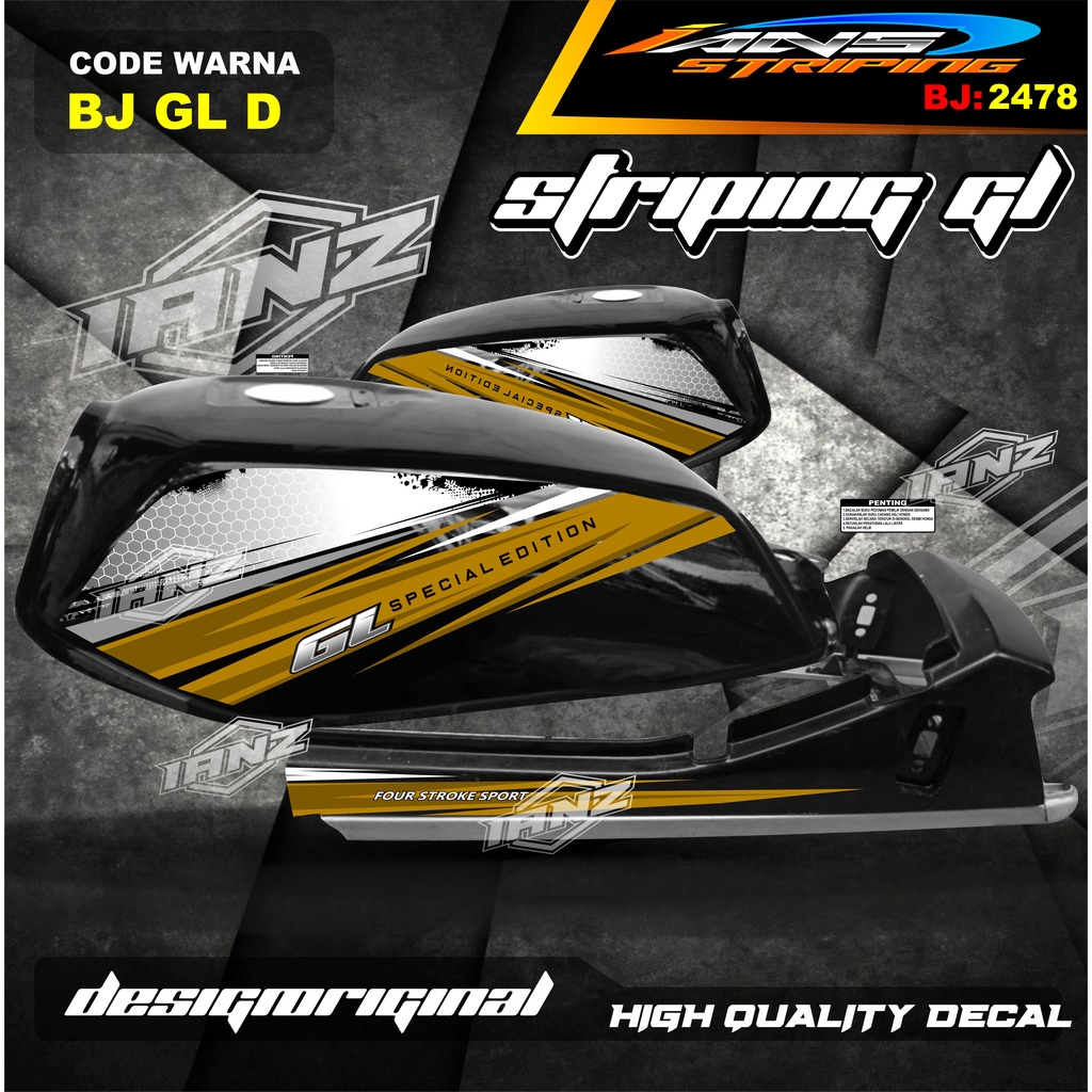 STRIPING VARIASI GL 100 / STIKER GL MAX / STRIPING GL PRO / STIKER MOTOR GL TERBARU / VARIASI STIKER GL 100